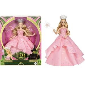 NIB Mattel Universal Wicked Deluxe Glinda Fashion Doll **MISPRINTED BARCODE ONE*